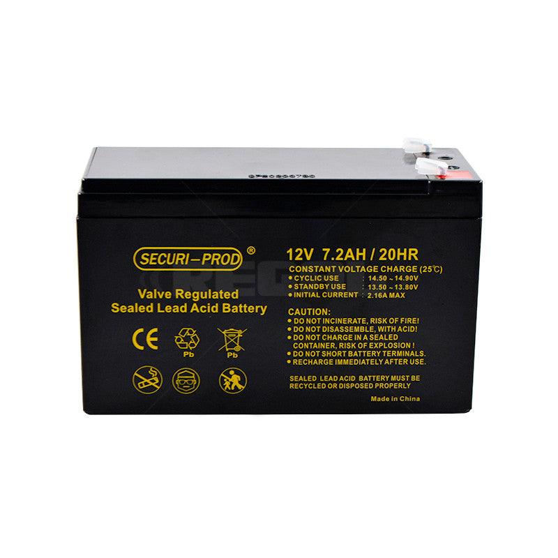 12V 7.2AH Securi-Prod Sealed Lead Acid Battery Deep Cycle Battery