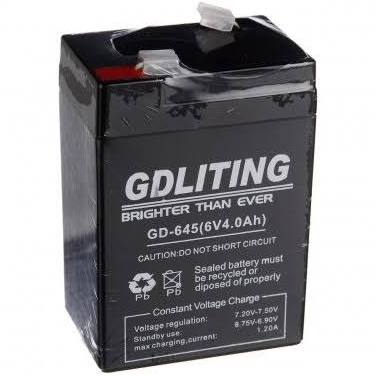 GD Lighting Battery 6V 4AH Sealed Lead-Acid Battery (Replacement Battery for Magneto & other devices)