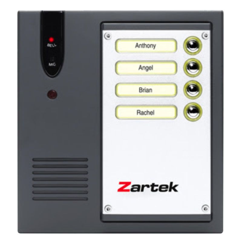 Zartek Four button Digital Wireless Intercom, Gate station with relay board (CDP801)