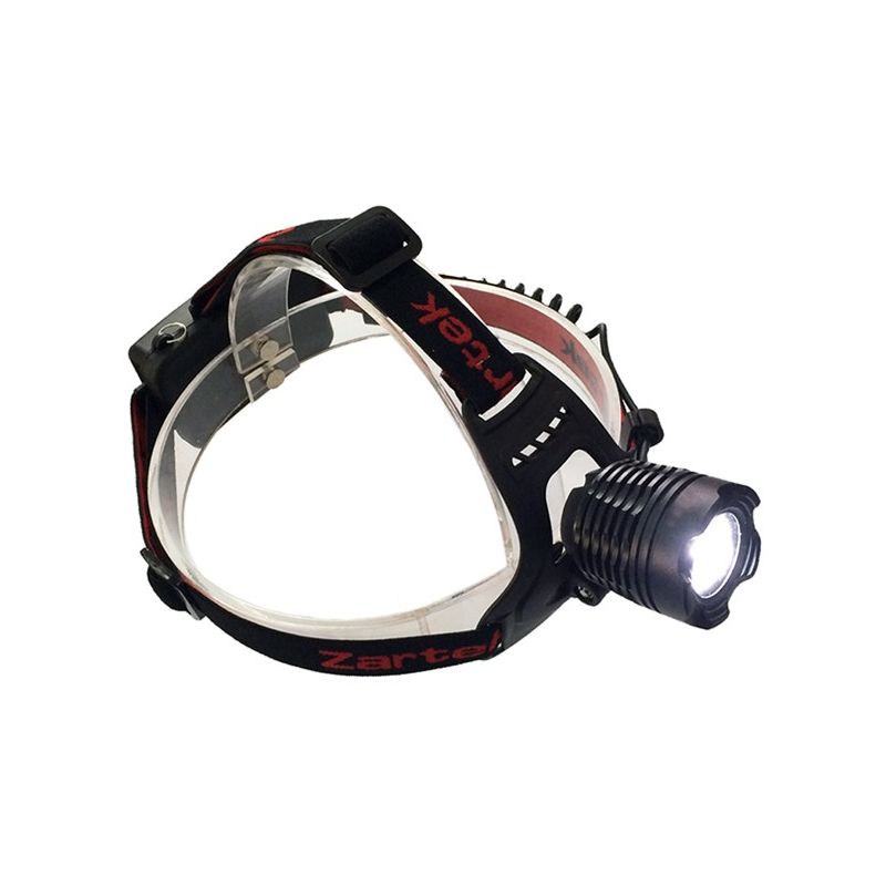 Zartek Headlamp LED 600lm, Rechargeable, mains & vehicle charger